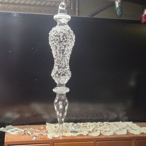 Crystal Textured Glass Ornament